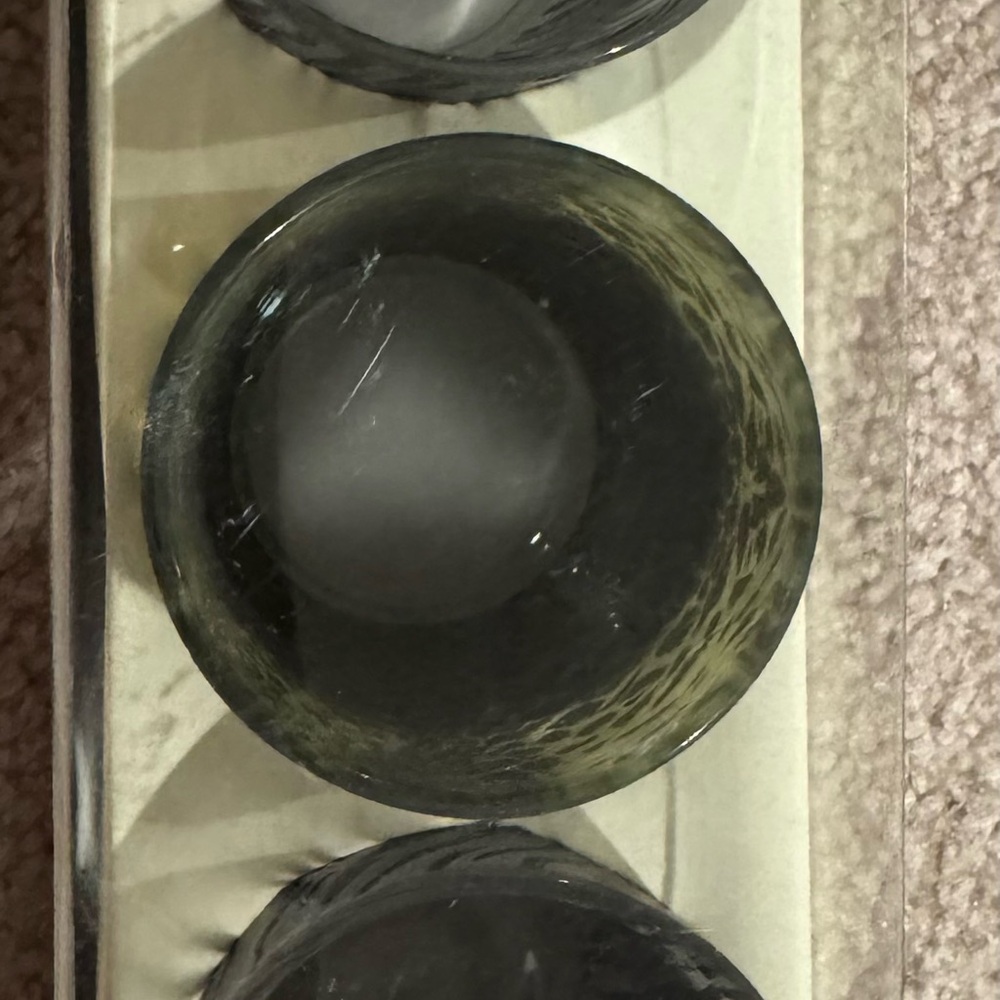 Pier 1 Smoky Glass Candle Holders